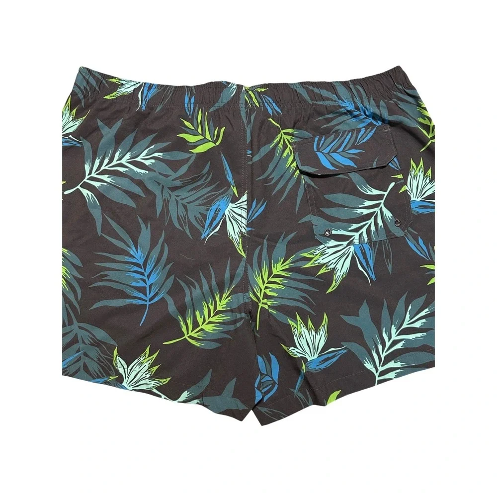 Kanu Surf Navy Tropical Swim Trunks 3X – Compression‎ Liner – NWT